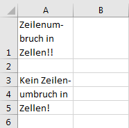 Zeilenumbruch