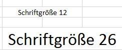Schriftgrößen