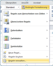 "Bedingte Formatierung"