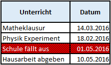 Feldumrandung einer Excel Tabelle