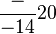 \frac-{-14}{20}
