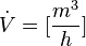 \dot V = [\frac{m^3}{h}]