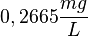  0,2665 \frac{mg}{L} 