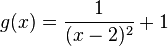 g(x)=\frac{1}{(x-2)^2}+1