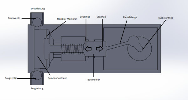 Beschreibung der Membranpumpe