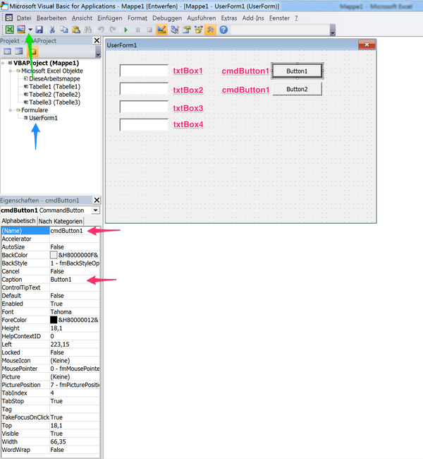 VBA UserForm Variablendeklaration korrigiert