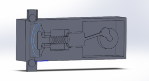 Membran biegt sich nach vorne und fördert so die Suspension